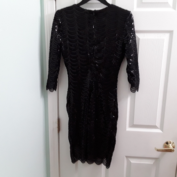 Lulu's Star Dust Sequin 3/4 Sleeve Dress - Picture 8 of 10